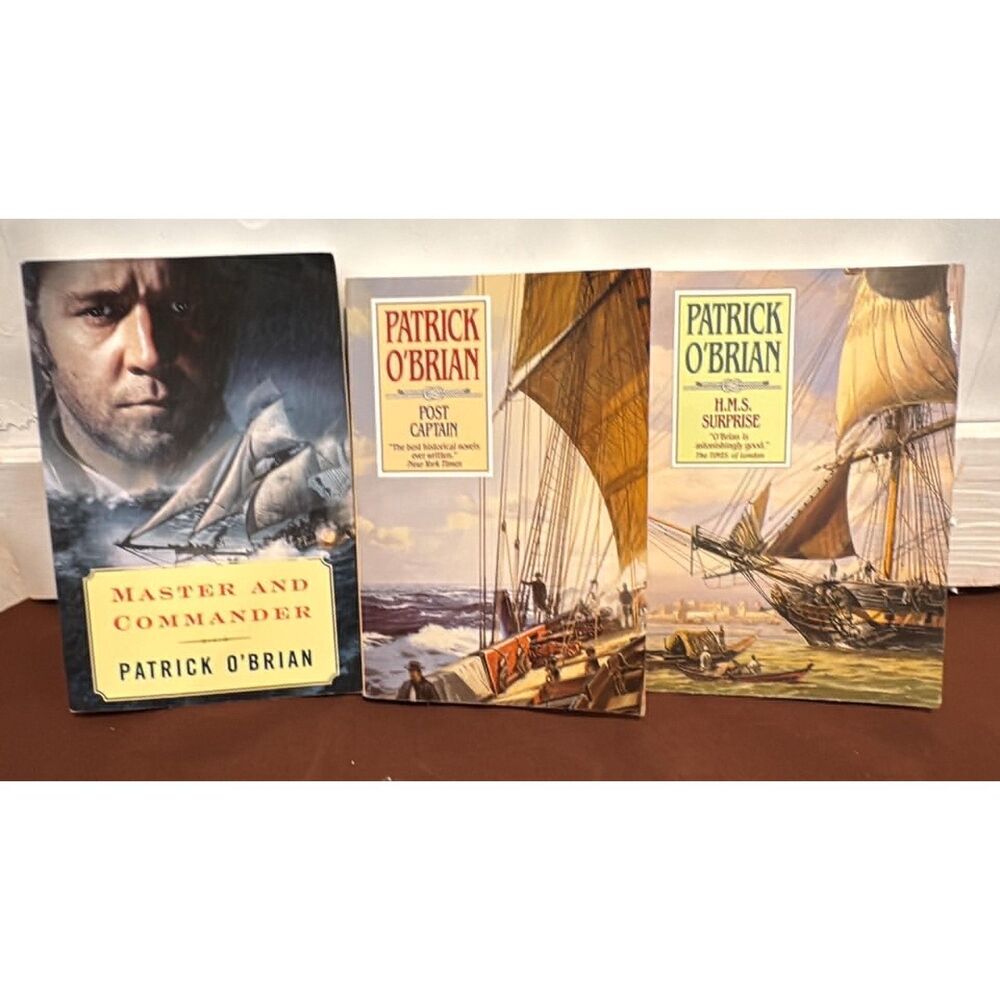 Patrick O'Brian Aubrey Maturin 1-3 paperback Norton 1990-91 Geoff hunt